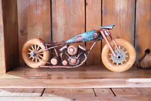Load image into Gallery viewer, Patina Pan Head - Handcrafted motorcycle art